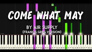 Come What May by Air Supply synthesia piano tutorial  + sheet music & lyrics