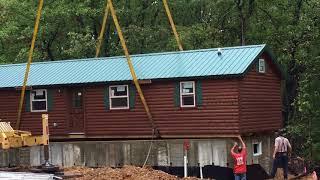 Deer Run Cabins Crane Delivery