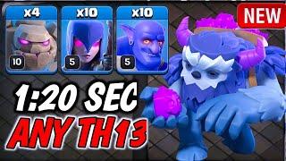 CWL Attack | 4 Golem + 10 Bowler + 10 Witch | Th13 Attack Strategy ! Th13 Golem Spam ! Th13 Sui Lalo