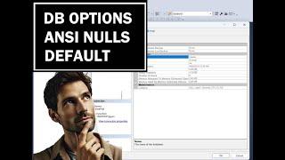 DB Options : ANSI NULL DEFAULT ON