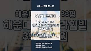 부산경매 부산아파트경매 해운대구 우동 해운대협성프라임빌 33평 리더스경매