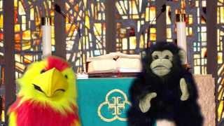 "Yes Jesus Loves Me" with Puppets Giggles The Chimp and Bobby The Bird of Paradise