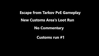 Tarkov PvE Gameplay | New Customs Area Loot Run | No Commentary | Customs Run #1