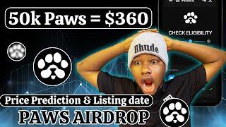 Paws Listing Price and Listing Date Confirmed!