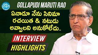 Gollapudi Maruti Rao Exclusive Interview Highlights | Dialogue With Prema | iDream Telugu Movies