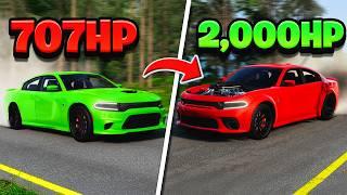 Every Time I Crash my Hellcat Gets FASTER in BeamNG Drive
