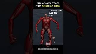 Size of the Titans from Attack on Titan