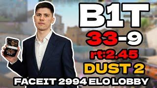 b1t (33-9) rt:2.45 +VOICE COMMS l EU FACEIT RANKED 2994 ELO LOBBY (dust2) | #cs2 #pov