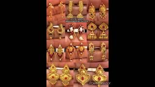 only 2 grams gold earrings designs/daily wear earrings/light weight earrings