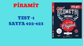 PİRAMİT Test 1 (ORİJİNAL YAYINLARI GEOMETRİ SORU BANKASI 2021)