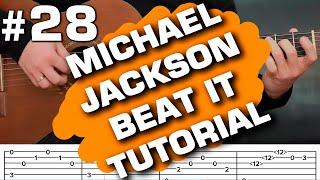 Michael Jackson beat it acoustic guitar tutorial tabs