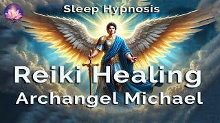 Powerful Reiki Healing by Archangel Michael 🩵 Guided Sleep Meditation (432 Hz Binaural Beats, Music)