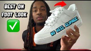 HOW TO LACE AIR FORCE ONES LOW (Avoid Heel Slipage)