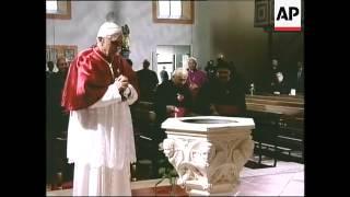 More of pope arriving at his birthplace, meeting pilgrims