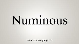 How To Say Numinous