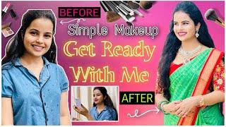 Get Ready With Me for a Wedding | Simple Makeup Tips | Divya Vlogs