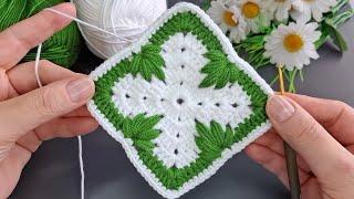 Magnificent crocheted easy knitted blanket motif making️Tığ işi kolay örgü battaniye motif yapımı