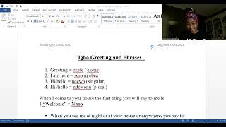 AIS Igbo greetings & phrases review