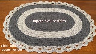 Tapete de Crochê oval perfeito para Iniciantes