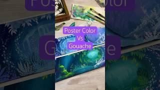 The differences I’ve found between poster color and gouache!  #gouache #postercolour