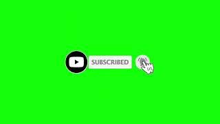 Black Subscribe Button Green Screen Mouse and bell sound | aerie