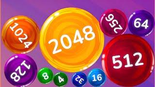 Sunball Fusion 2048 Drop Merge : Merge Ball 2048 - ASMR GAMEPLAY ( Level Up balls )