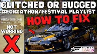 Forza horizon 5-How to fix BUGGED or GLITCHED weekly FORZATHON or FESTIVAL PLAYLIST-Full guide