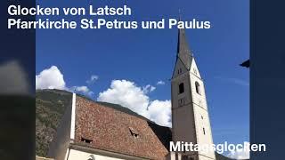 Glocken von Latsch/Campane di Laces(Südtirol)-Pfarrkirche St.Petrus und Paulus-Mittagsglocken