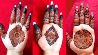 3 Types Of Front Hand Mandala Mehendi Designs/ Gol Tikki Mehendi designs