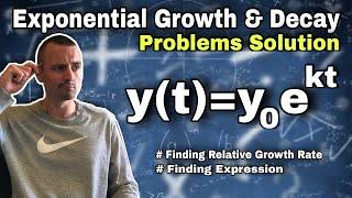 Exponential Growth & Decay Bacteria Problems | How To Find Relative Growth Rate | Jakes Math Lessons