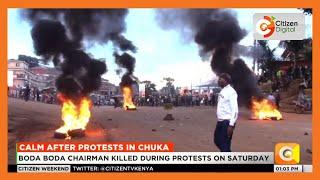 Boda boda chairman killed during protests in Chuka, Tharaka Nithi County