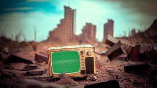 Old Retro TV in Destroyed City Green Screen | 4K | Vintage | Global Kreators