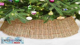 Rocinha Rattan Christmas Tree Collar Basket Rustic Handcrafted Tree Ring Woven Review