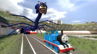 Building a Thomas Train Chased By Cursed Thomas turned into New Shin Sonic Tapes EXE in Garry's Mod