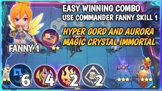 NEW GAMEPLAY FANNY SKILL 1 | HYPER GORD AND AURORA MAGIC CRYSTAL IMMORTAL MAGIC CHESS MOBILE LEGENDS