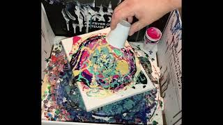 #48 “Life in Splatters” A messy paint experiment pour painting