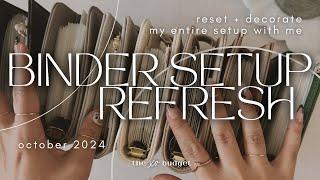 Binder Setup Refresh | Oct 2024 | New Wallet | Decorate + Reset Binders | New Envelopes + Categories