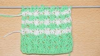 Вязание спицами. Схема ажурного узора Звездочки   ///  Knitting. Scheme openwork pattern Sprockets