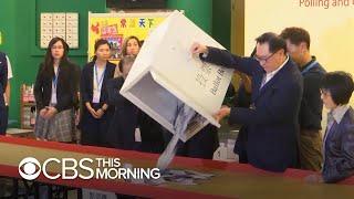 Hong Kong's pro-democracy movement sees landslide victory in local elections