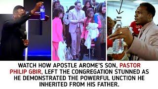 Watch How Arome's Son, Philip Gbir Left People Stunned As He Demonstrated This Unction He Inherited.