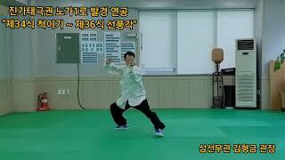 Chen-style Tai chi Laojia 1lu (진가 태극권 노가1로) "제34식 척이기 ~ 제36식 선풍각" 발경 연공