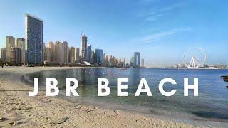 Walking Dubai JBR Beach in the Morning