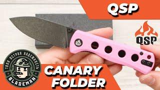 Нож QSP Canary Folder, 14C28N, Pink G10 Handle, QS150-H2