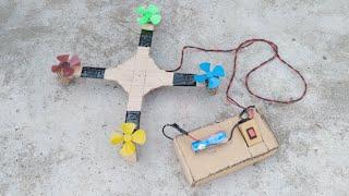 how to make mini drone ll remote control drone ll very easy cardboard