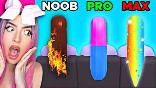 NOOB vs PRO vs HACKER in Crazy HAIR DYE App Game!