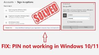 Solved: Windows Hello Pin problem.