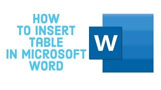 Inserting table in Microsoft Word