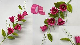 DIY | Easy and Simple Way to Make Decorative Flowers from Satin Ribbon | Satin Ribbon Flowers Easy