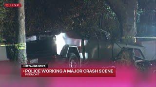 3 dead after fiery Cybertruck crash in Piedmont