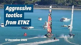 Emirates Team New Zealand aggressively overtake American Magic